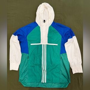 adidas Green and Blue Windbreaker with White Accents